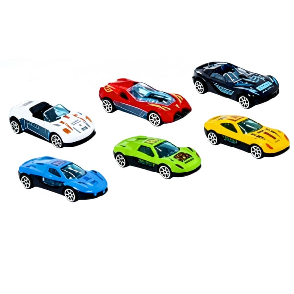 🎁 6 carrinhos de metal inclusos